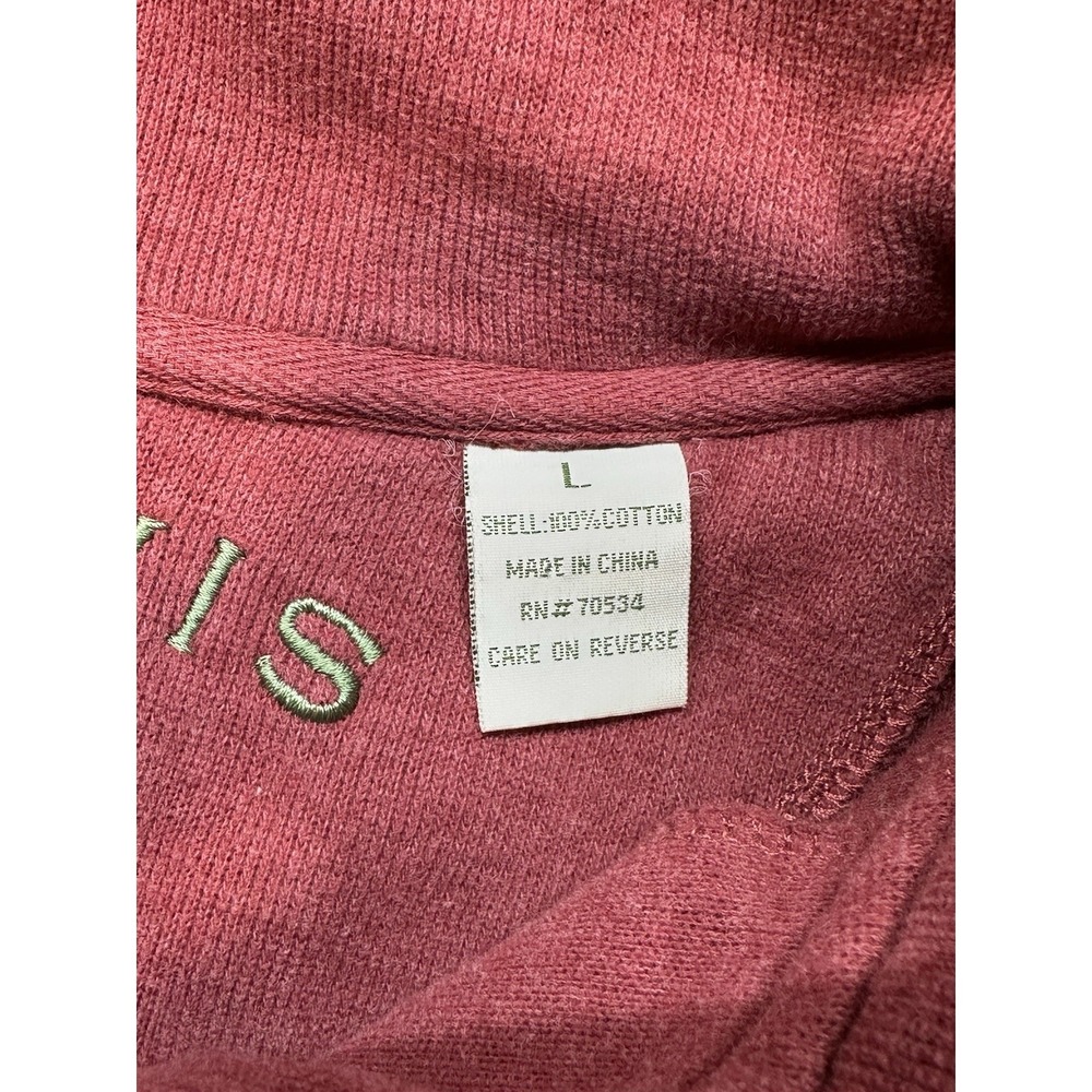 ORVIS Men's Pullover 1/4 Zip Red Grey Sweater Size Large 100% Cotton Lot of 2 - Picture 3 of 15